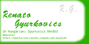 renato gyurkovics business card