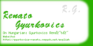 renato gyurkovics business card